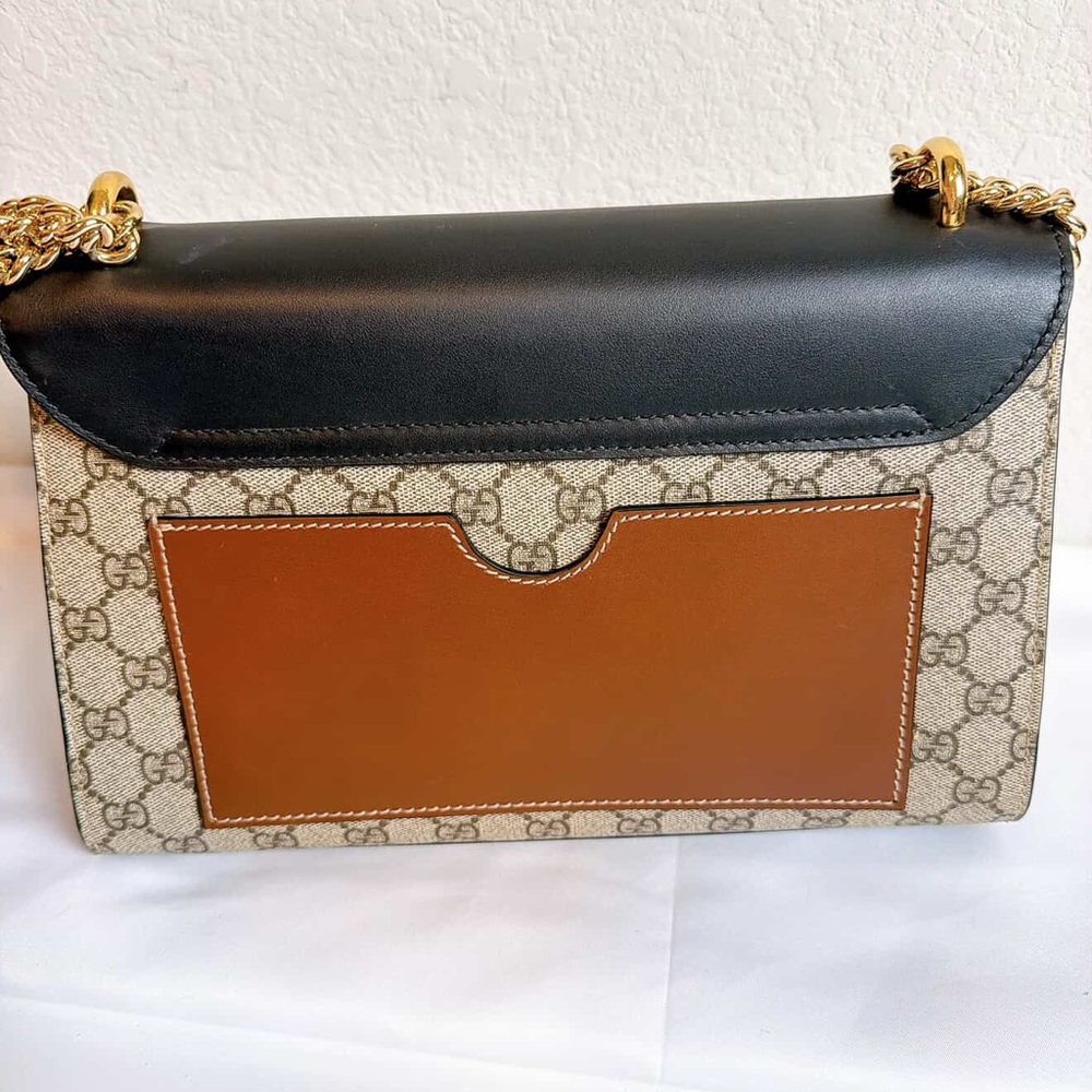 New with dustbag and box Gucci padlock shoulder bag  Black and Beige Bag - Picture 3 of 5